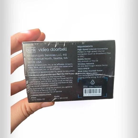 Blink Video Doorbell in Black - Picture 7 of 7